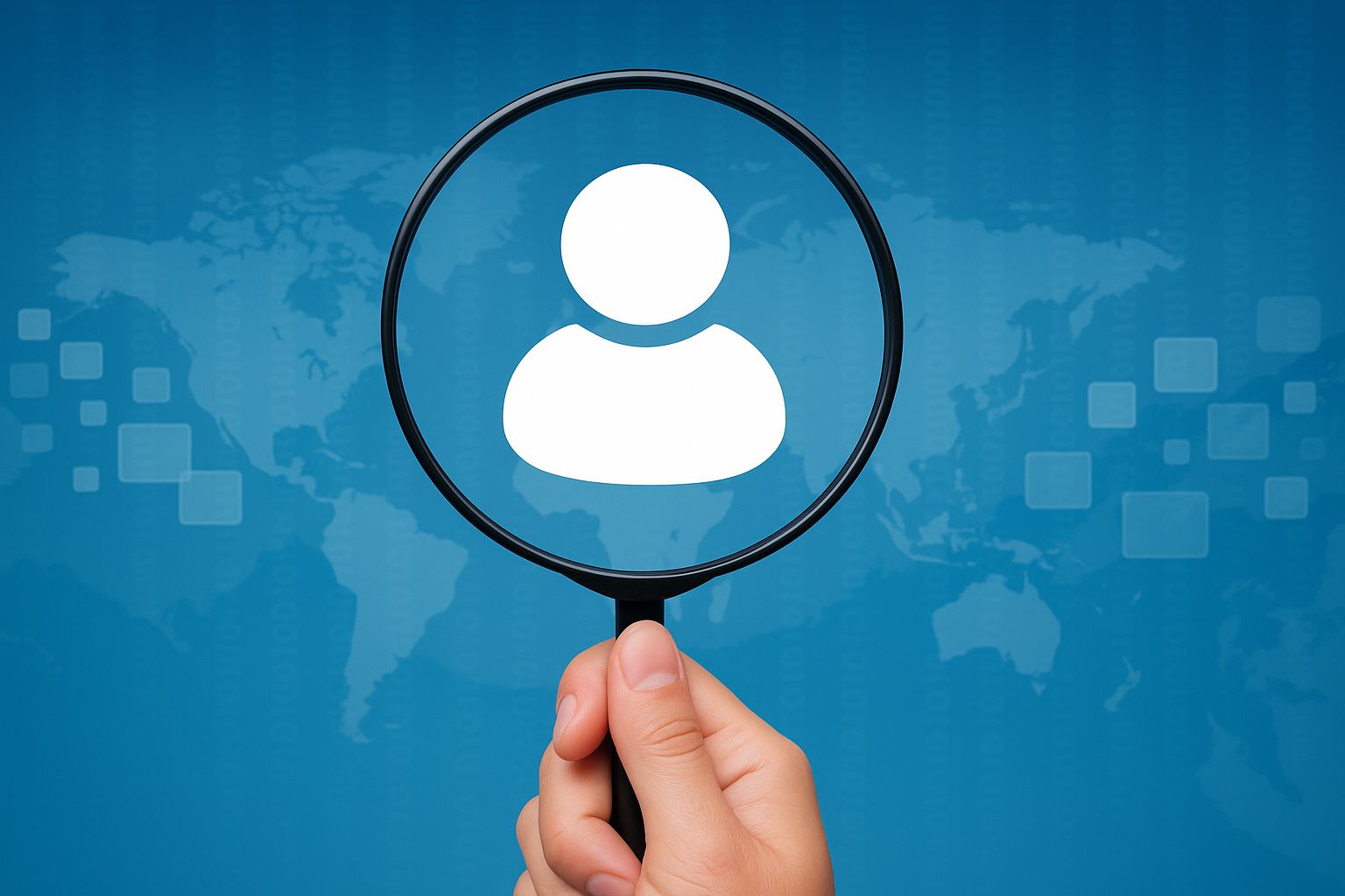 Digitala spår och loggar i en kedja, symboliserande granskning.